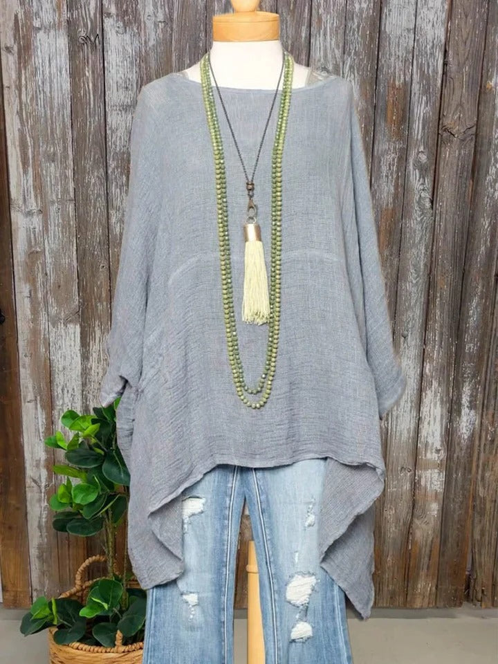 Aleria - Comfortable Loose Fit Pocketed Women's Top