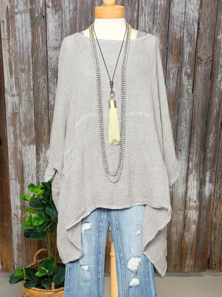 Aleria - Comfortable Loose Fit Pocketed Women's Top