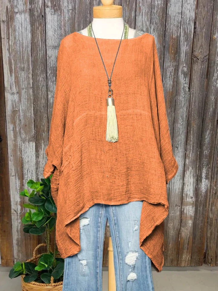 Aleria - Comfortable Loose Fit Pocketed Women's Top