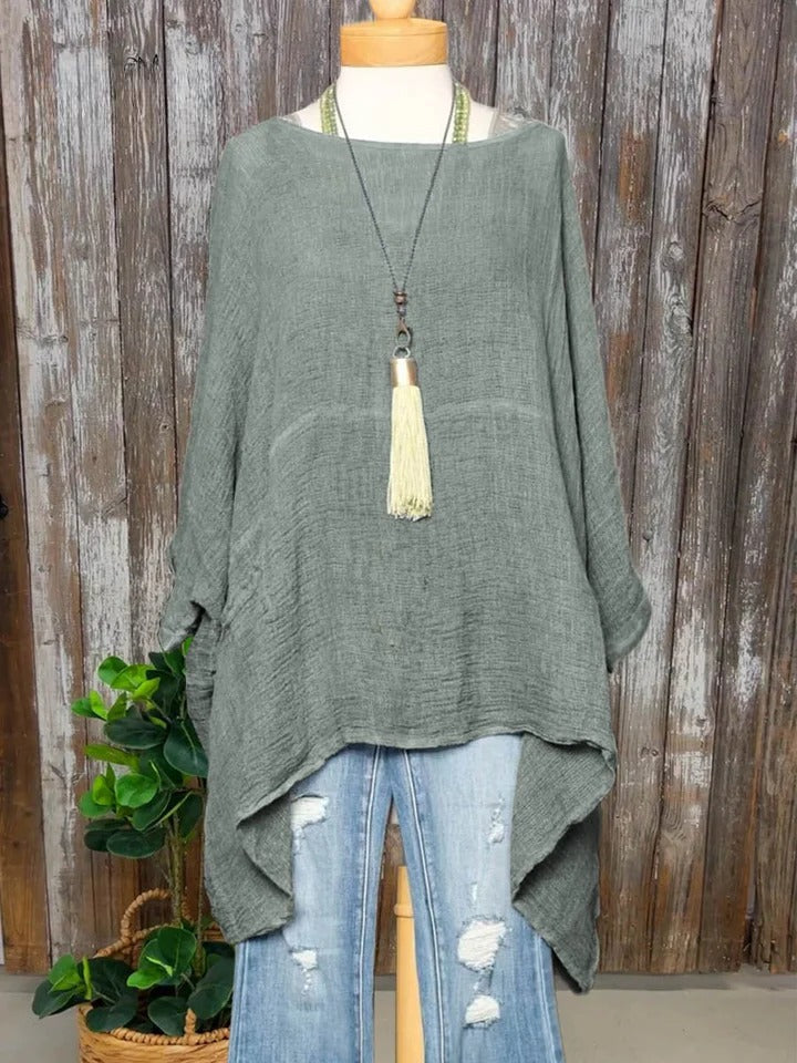 Aleria - Comfortable Loose Fit Pocketed Women's Top