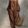 Women's Minimalist Strapless Long-sleeved Jumpsuit