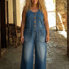 Ruth | Vintage Washed Cotton Denim Overalls